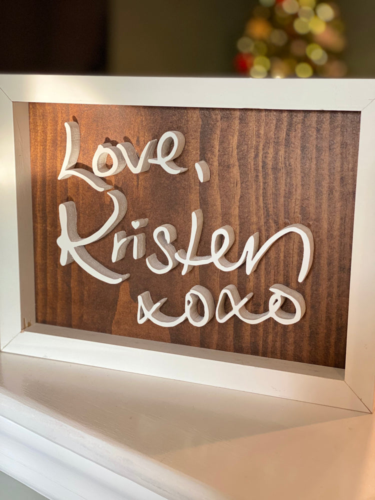 Replicated Handwriting Signs